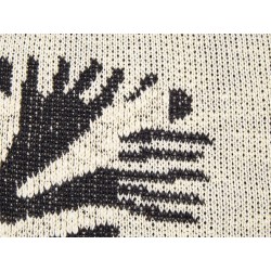 2 bawełniane poduszki dla dzieci z motywem zebry 45 x 45 cm beżowe JABORI