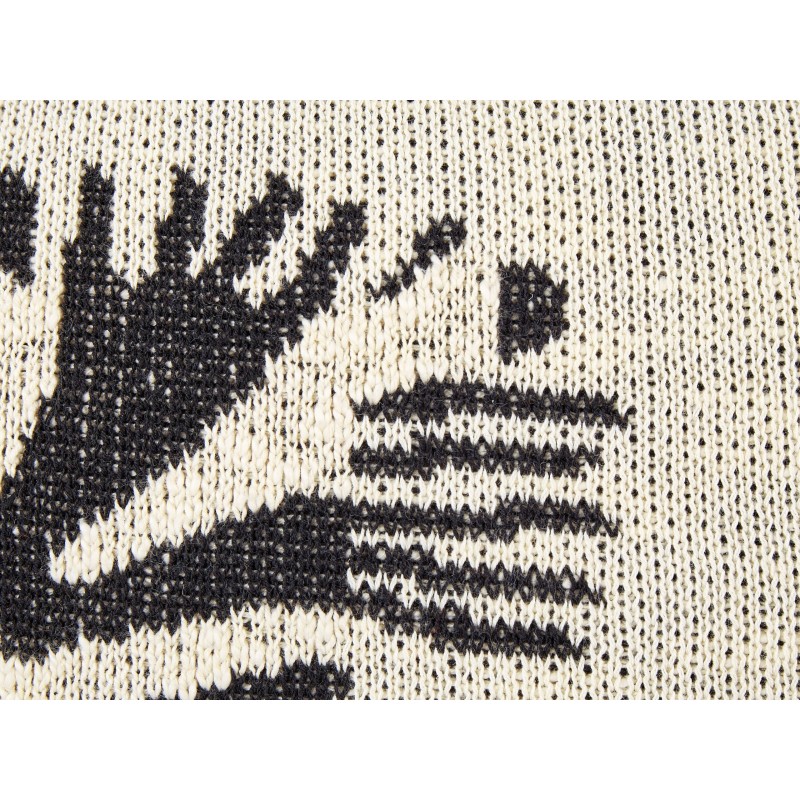 2 bawełniane poduszki dla dzieci z motywem zebry 45 x 45 cm beżowe JABORI