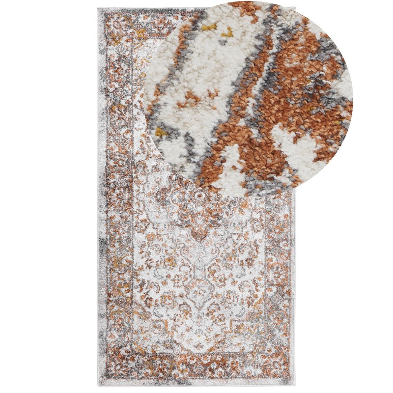 Dywan 80 x 150 cm beżowo-brązowy VAYK