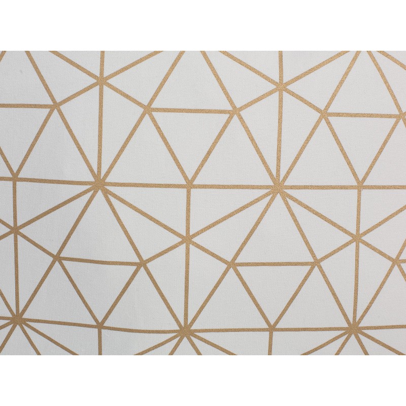 Zestaw 2 poduszek dekoracyjnych SEDUM Bawełna 45 x 45 cm Biały Złoty Wzór geometryczny