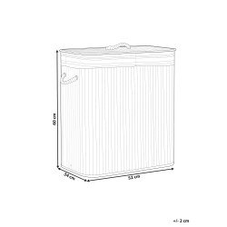 Kosz bambusowy z pokrywką szary KALTHOTA