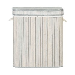 Kosz bambusowy z pokrywką szary KALTHOTA