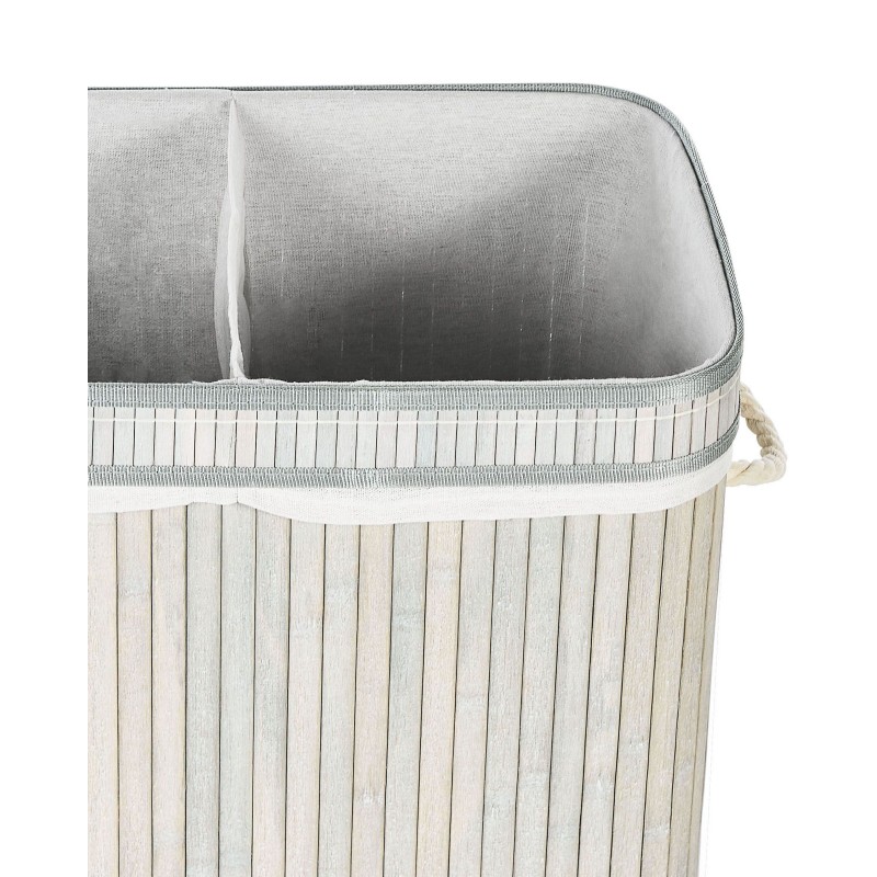 Kosz bambusowy z pokrywką szary KALTHOTA