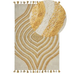 Dywan bawełniany 160 x 230 cm beżowo-żółty BINGOL