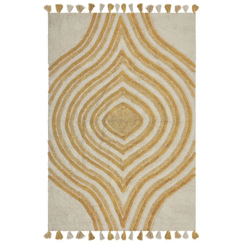 Dywan bawełniany 160 x 230 cm beżowo-żółty BINGOL