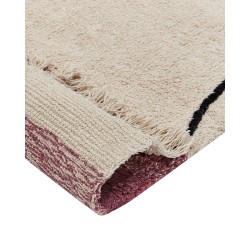 Dywan bawełniany 140 x 200 cm beżowo-różowy AFSAR