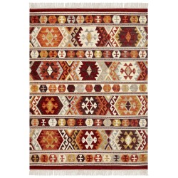 Dywan wełniany kilim 160 x 230 cm wielokolorowy AYGAVAN