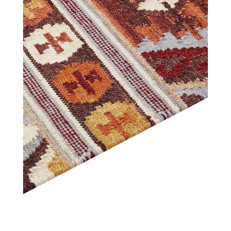 Dywan wełniany kilim 160 x 230 cm wielokolorowy AYGAVAN