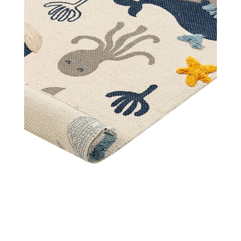 Dywan dziecięcy bawełniany w zwierzęcy wzór 80 x 150 cm wielokolorowy PORSEA