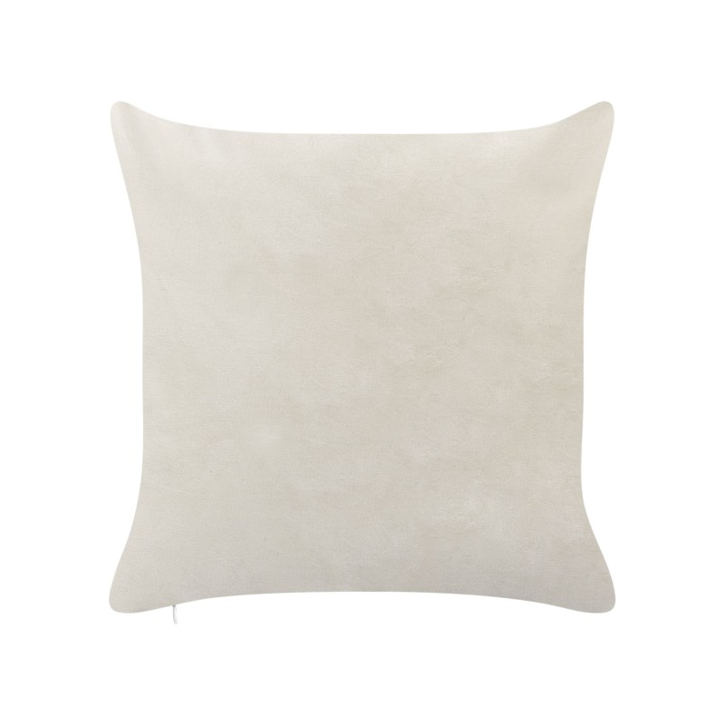 Zestaw 2 poduszek dekoracyjnych PALMIER Welur 45 x 45 cm Złamana biel Wzór świąteczny