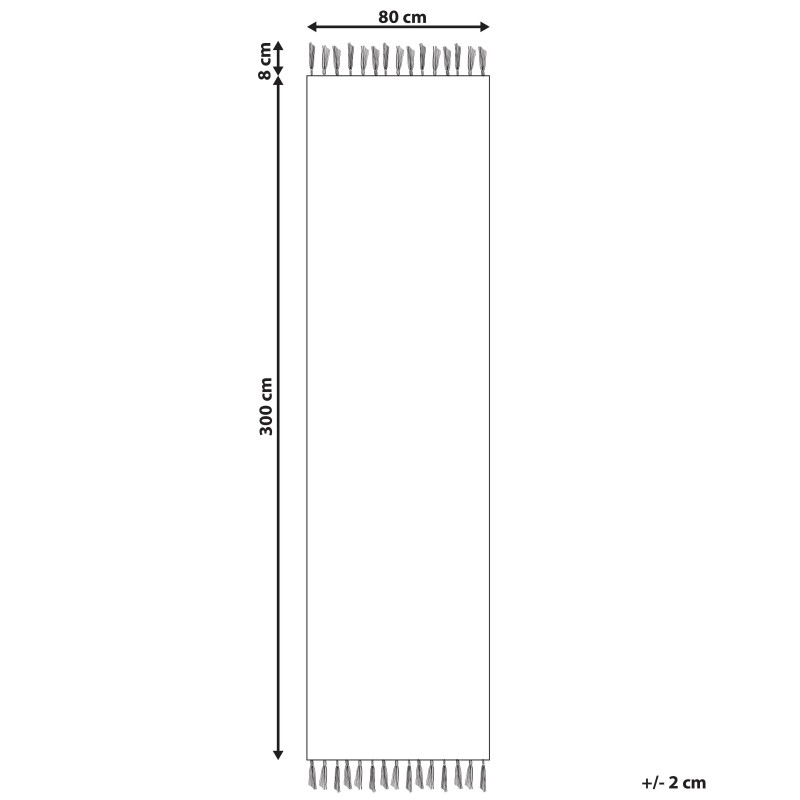 Dywan wełniany kilim 80 x 300 cm wielokolorowy VOSKEHAT