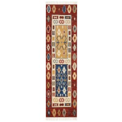 Dywan wełniany kilim 80 x 300 cm wielokolorowy VOSKEHAT