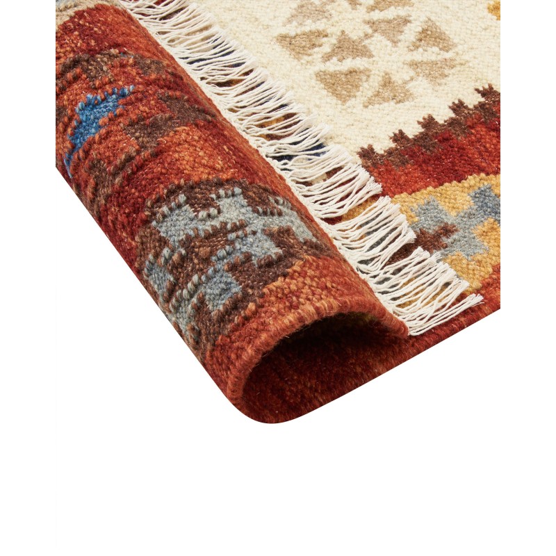 Dywan wełniany kilim 80 x 300 cm wielokolorowy VOSKEHAT