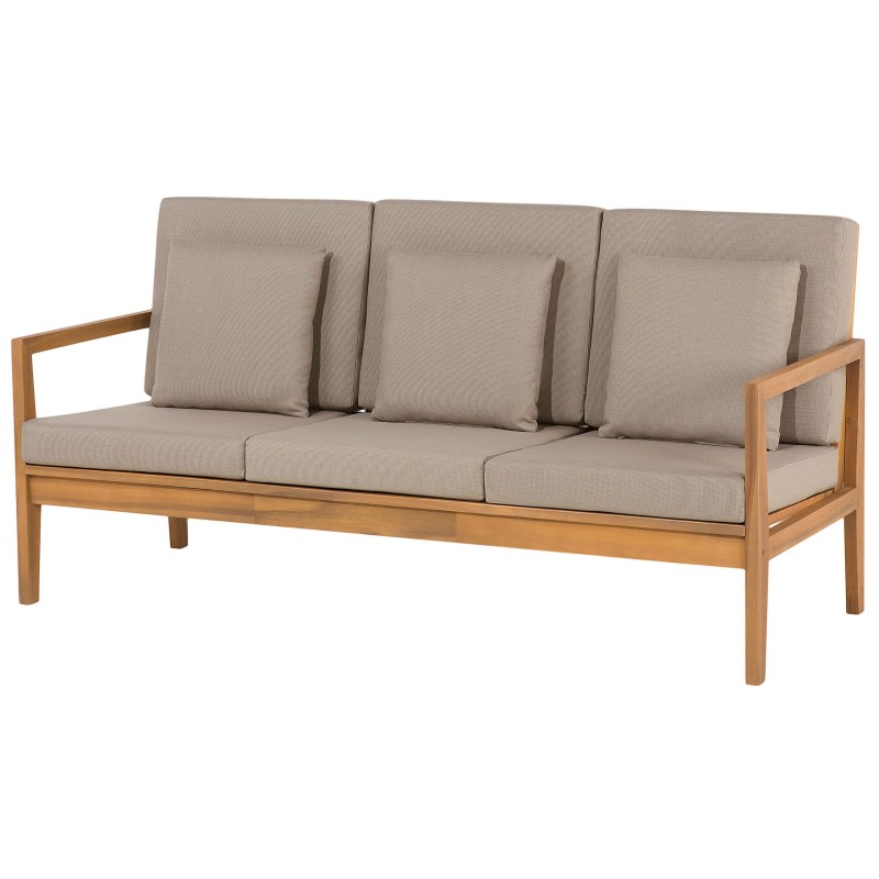 Zestaw ogrodowy ze stolikiem dla 7 osób PATAJA Drewno akacjowe Jasnobrązowy