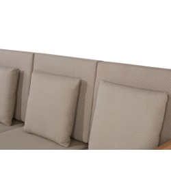 Zestaw ogrodowy ze stolikiem dla 7 osób PATAJA Drewno akacjowe Jasnobrązowy