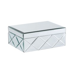 Szkatułka na biżuterię GORRON Szkło Srebrny