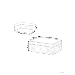 Szkatułka na biżuterię GORRON Szkło Srebrny