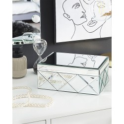 Szkatułka na biżuterię GORRON Szkło Srebrny