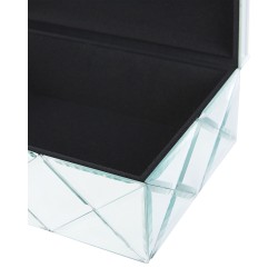 Szkatułka na biżuterię GORRON Szkło Srebrny