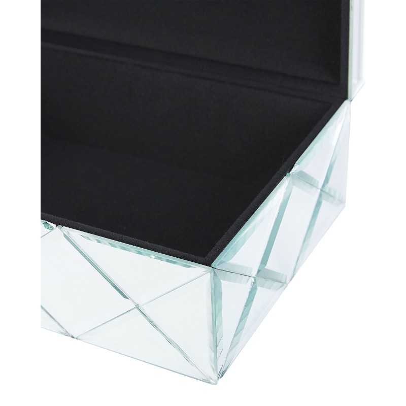 Szkatułka na biżuterię GORRON Szkło Srebrny