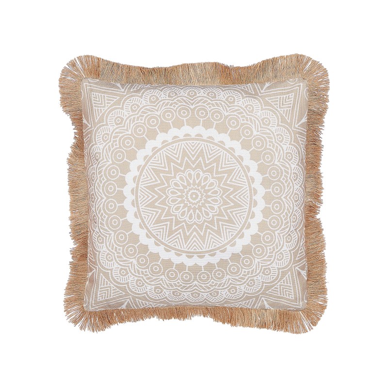 Zestaw 2 poduszek dekoracyjnych GERANIUM 45 x 45 cm Beżowy Wzór orientalny