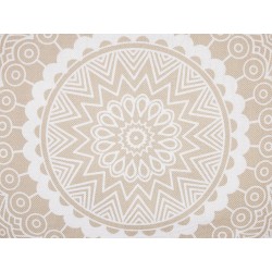 Zestaw 2 poduszek dekoracyjnych GERANIUM 45 x 45 cm Beżowy Wzór orientalny