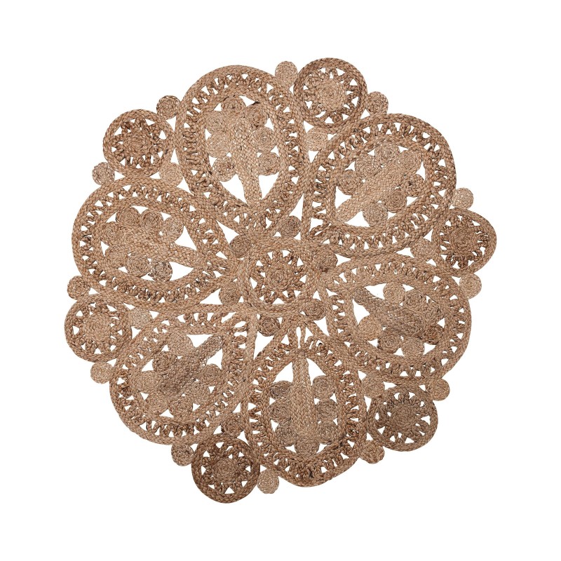 Dywan okrągły z juty ø 120 cm beżowy BUCAK