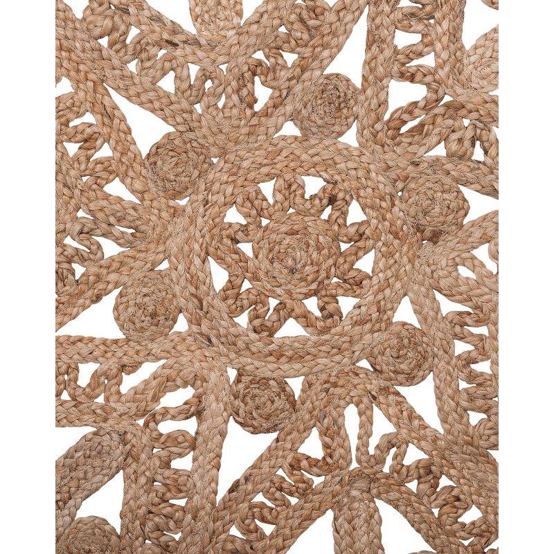 Dywan okrągły z juty ø 120 cm beżowy BUCAK