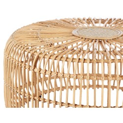 Stolik ogrodowy rattanowy okrągły ⌀ 85 cm naturalny RANDAZZO