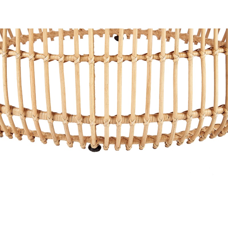 Stolik ogrodowy rattanowy okrągły ⌀ 85 cm naturalny RANDAZZO