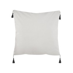 Zestaw 2 poduszek dekoracyjnych SCHEFFLERA Welur 45 x 45 cm Biały Wzór geometryczny