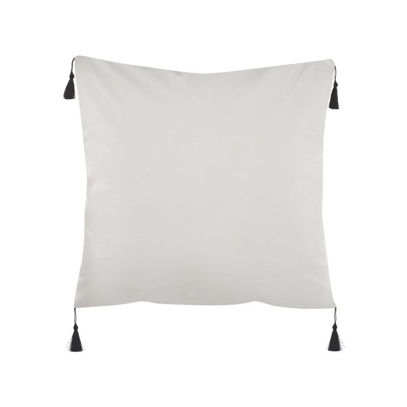 Zestaw 2 poduszek dekoracyjnych SCHEFFLERA Welur 45 x 45 cm Biały Wzór geometryczny