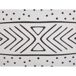 Zestaw 2 poduszek dekoracyjnych SCHEFFLERA Welur 45 x 45 cm Biały Wzór geometryczny