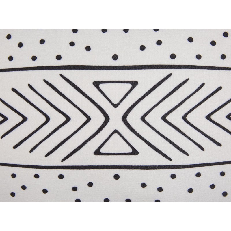 Zestaw 2 poduszek dekoracyjnych SCHEFFLERA Welur 45 x 45 cm Biały Wzór geometryczny