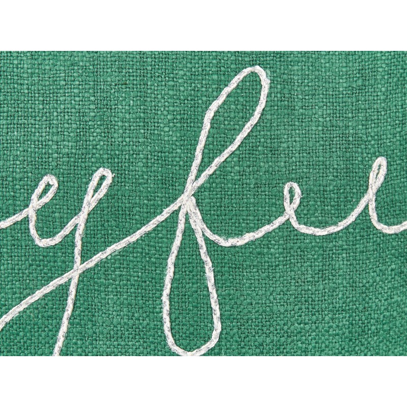 Zestaw 2 poduszek dekoracyjnych ELETTARIA Bawełna 45 x 45 cm Zielony Wzór świąteczny