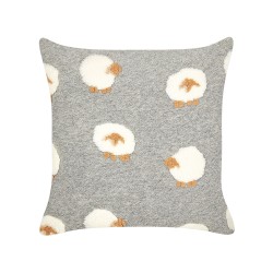 2 poduszki dekoracyjne w owieczki 45 x 45 cm szare EINADIA