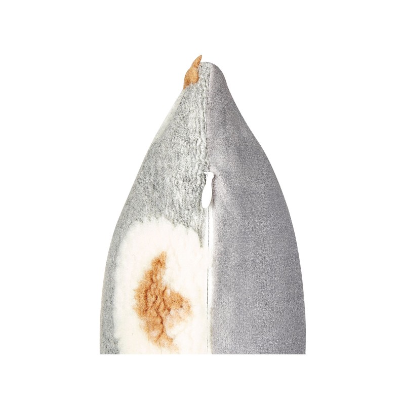 2 poduszki dekoracyjne w owieczki 45 x 45 cm szare EINADIA