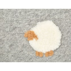 2 poduszki dekoracyjne w owieczki 45 x 45 cm szare EINADIA