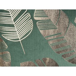 Zestaw 2 poduszek dekoracyjnych SUNFLOWER Welur 45 x 45 cm Ciemnozielony Wzór roślinny