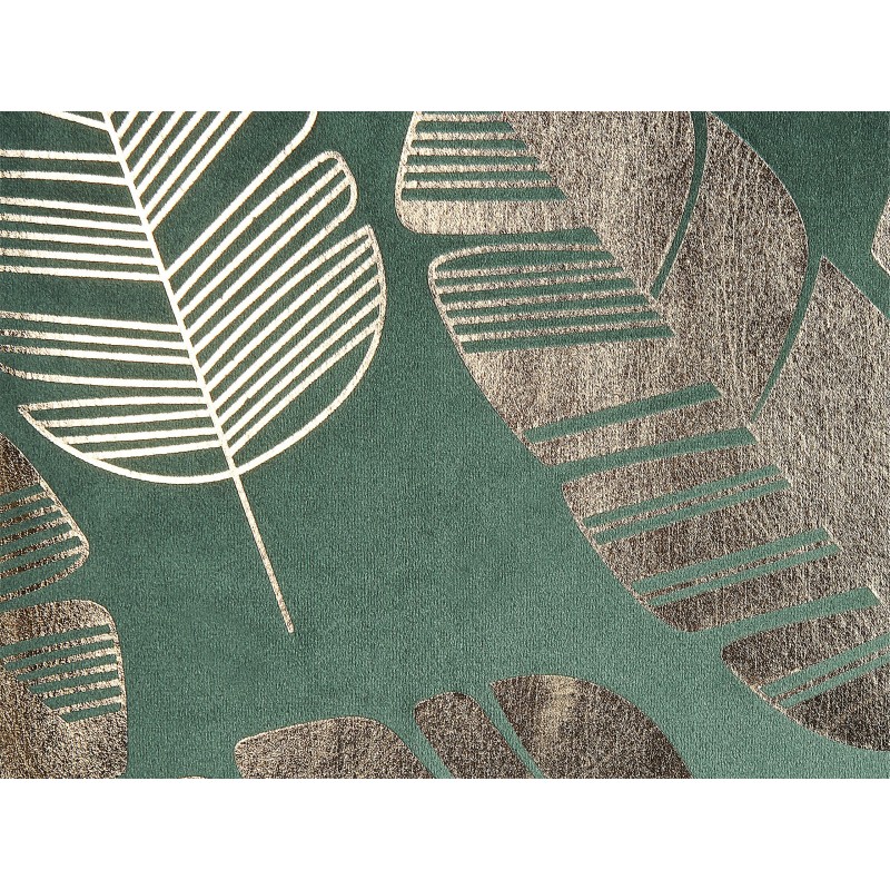 Zestaw 2 poduszek dekoracyjnych SUNFLOWER Welur 45 x 45 cm Ciemnozielony Wzór roślinny