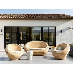 Zestaw ogrodowy dla 4 osób MAIORI Rattan Naturalny