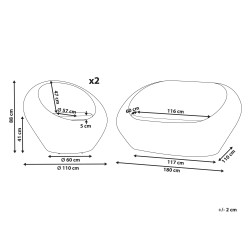 Zestaw ogrodowy dla 4 osób MAIORI Rattan Naturalny