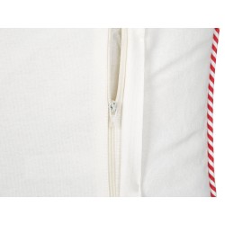 Poduszka dekoracyjna EUCHARIS Welur 45 x 45 cm Biały Wzór świąteczny