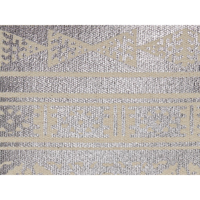 Zestaw 2 poduszek dekoracyjnych OUJDA Bawełna 50 x 50 cm Srebrny Wzór geometryczny