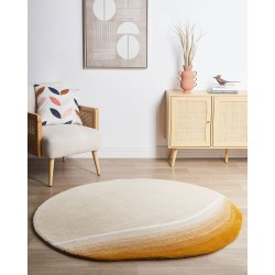 Dywan wełniany ⌀ 140 cm beżowy GRENADE