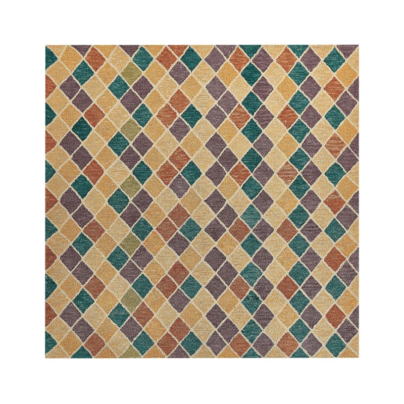 Dywan wełniany 200 x 200 cm wielokolorowy KESKIN