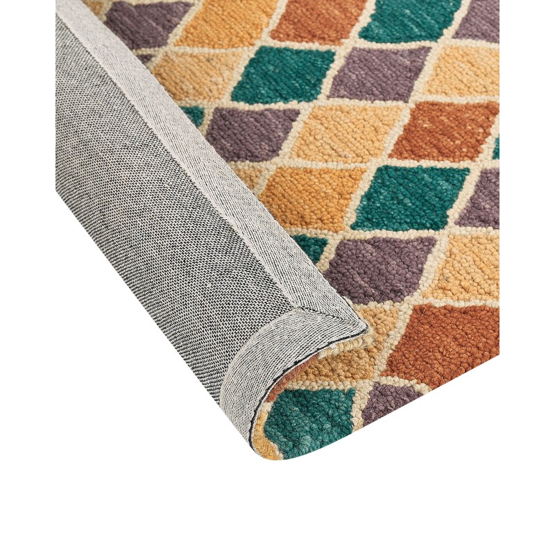 Dywan wełniany 200 x 200 cm wielokolorowy KESKIN