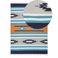 Dywan bawełniany kilim 140 x 200 cm wielokolorowy NORATUS