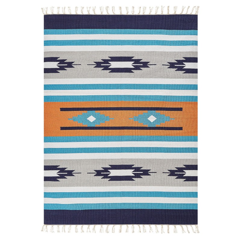 Dywan bawełniany kilim 140 x 200 cm wielokolorowy NORATUS