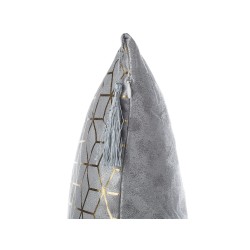 Zestaw 2 poduszek dekoracyjnych CAMELLIA 45 x 45 cm Szary Wzór geometryczny